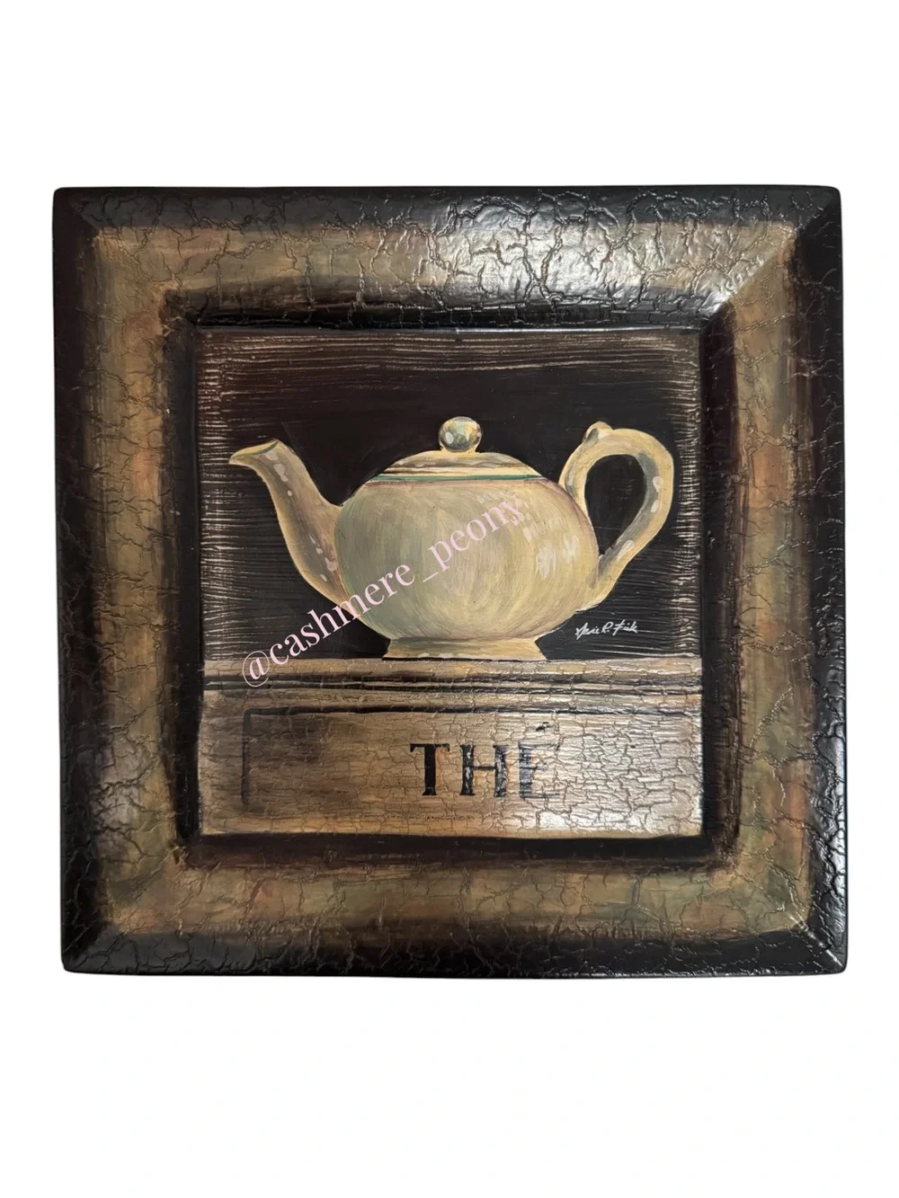 Arnie Fisk Maison Du Cafe The Creme Sucre Cafe Heavy Plates Decor 10”x10” Set
